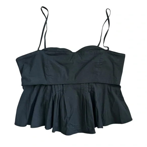 Free People One True Love Black Peplum Cami Top - Picture 2 of 5